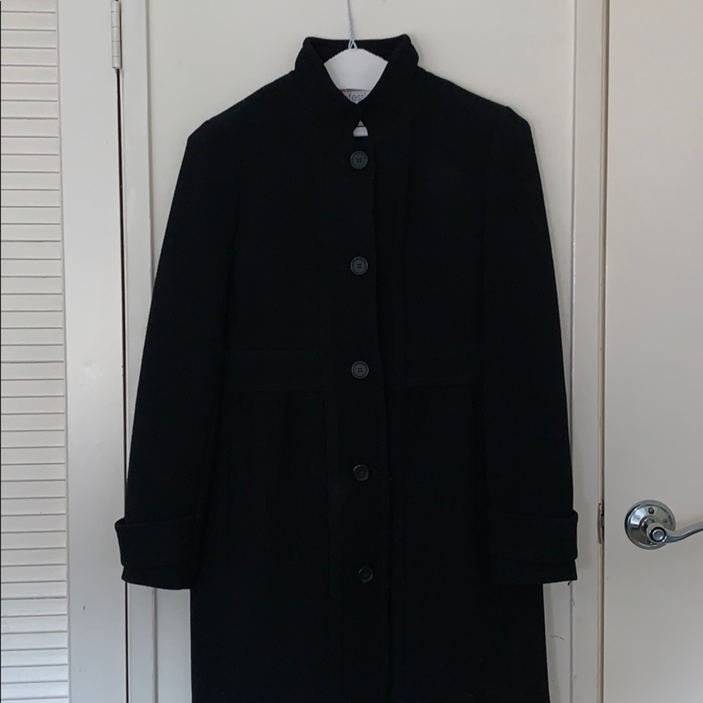 J. Crew Double Cloth Colletta Coat. Black. Size 12